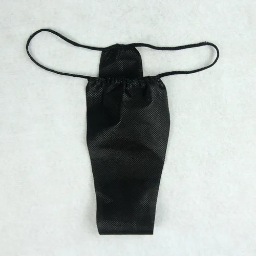 Miniatura 2 de Paquete de 100 tangas desechables para bronceado esterilizante, envueltas individualmente, color negro, Negro