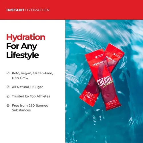 Miniatura 9 de Instant Hydration Shawn Johnson - Paquetes de electrolitos en polvo sin azúcar, mezcla de bebida electrolítica de limonada de cereza y artículos