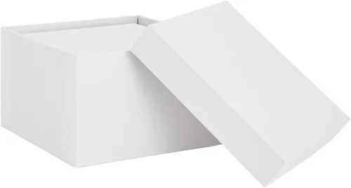 Miniatura 4 de Stockroom Plus Juego de cajas de regalo cuadradas anidadas, surtido de 4 piezas, color blanco, cuadrado, cajas de regalo apilables con tapas