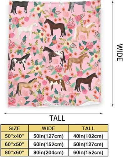 Miniatura 3 de Manta de forro polar de franela de caballo para niñas y mujeres, bonita manta de franela de forro polar, suave y cálida para amantes