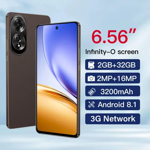 Miniatura 3 de Smartphone desbloqueado con pantalla HD de 6.56 pulgadas, 2 GB de RAM 32 GB ROM (ampliable hasta 128 GB), teléfono Android Dual SIM, cámara de 2