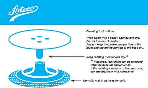 Miniatura 3 de Ateco 608 REVOLVING Cake Decorating soporte, 11" Ronda, apto para uso alimentario de plástico Base & parte superior, #612 - base de hierro fundido