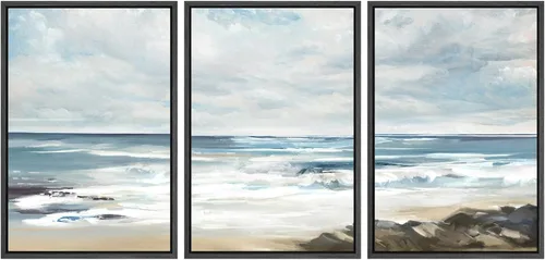 Miniatura 108 de SIGNWIN Lienzo enmarcado para pared, juego de arte sereno de pantanos con humedales verdes e ilustraciones de agua tranquila, arte moderno