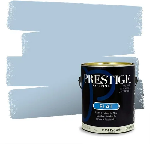 Miniatura 1497 de Pintura Exterior + imprimación PRESTIGE, todo-en-uno, 1 galón, acabado mate, color comparable al Valspar* Royal Gray* VS151-Gris real