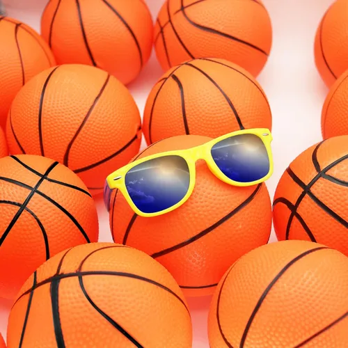Miniatura 4 de 30 piezas de mini pelotas de baloncesto de 7 pulgadas a granel, juego pequeño de baloncesto con bomba, baloncesto pequeño de PVC para juegos de aro