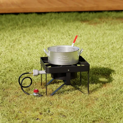 Miniatura 5 de Kit de freidora de pavo de aluminio de lujo de 30 cuartos de galón - 55,000 BTU