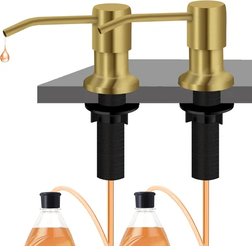Miniatura 10 de Dispensador de jabón para fregadero, dispensador de jabón para fregadero Kichen, kit de tubo de extensión de 47 pulgadas, bomba dispensadora
