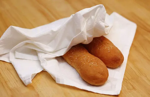 Miniatura 3 de AMOUR INFINI Paquete de 6 toallas de cocina de algodón orgánico para bordar y secar vidrio, vajilla sin pelusa, altamente absorbentes, color blanco