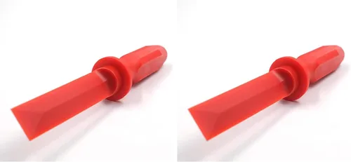 Miniatura 3 de CKAuto Rascador de cincel de plástico de agarre súper sin marcas, removedor de peso de rueda, rojo