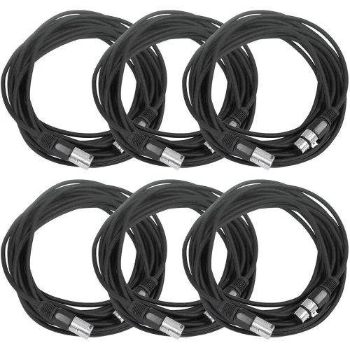 Miniatura 20 de Seismic Audio SAXLX-2Brown-Paquete de 6 cables de conexión XLR de 2 pies marrones - Cables de micrófono - Cables XLR macho a hembra - 2 pies