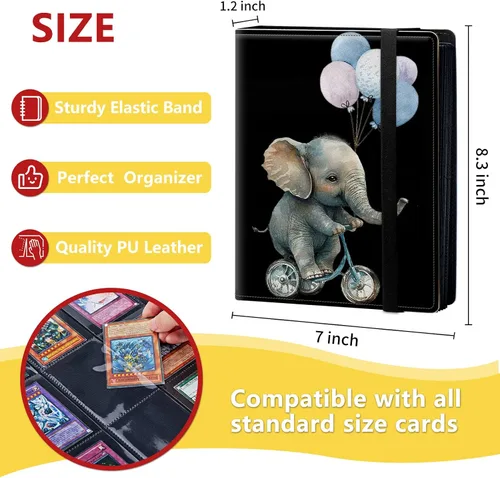 Miniatura 2 de Carpeta de tarjetas de 4 bolsillos con capacidad para 160 tarjetas, carpeta de álbum de coleccionista de libros de tarjetas para Yugioh, MTG, TCG