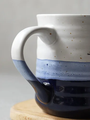 Miniatura 4 de DOWAN Tazas de café de 20 oz, tazas grandes con las palabras Bendito Agradecido, taza de café de porcelana, regalos de agradecimiento para mamá