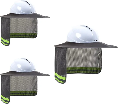 Miniatura 21 de Parasol para Casco Duro, Visera de Alta Visibilidad con Protección para el Cuello con Tira Reflectante, Accesorios para Casco Duro, Visera Completa