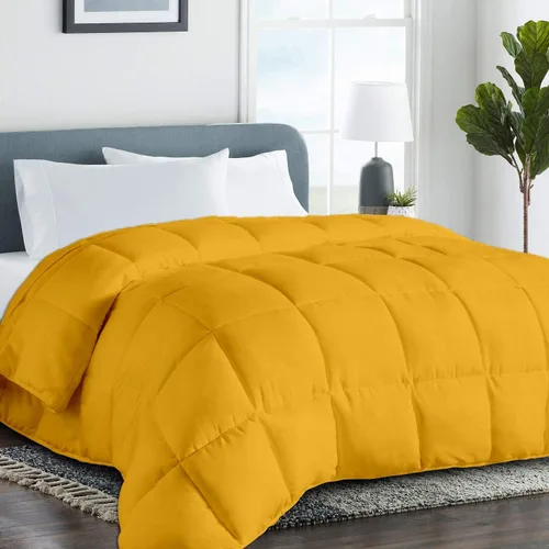 Miniatura 23 de Edredón de plumón de lujo, tamaño individual XL de 68 x 92 pulgadas, 1 pieza para todas las estaciones, 500 GSM con pestañas en las esquinas, 100%