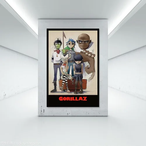 Miniatura 7 de KUCOON Gorillaz - Póster de música de banda de rock, lienzo, arte de pared, póster de sala de estar, dormitorio, pintura de 12 x 18 pulgadas