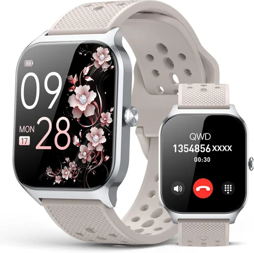 Reloj inteligente para mujeres y hombres – Respuesta/Hacer llamadas, reloj inteligente con rastreador de fitness compatible con Android iPhone, más