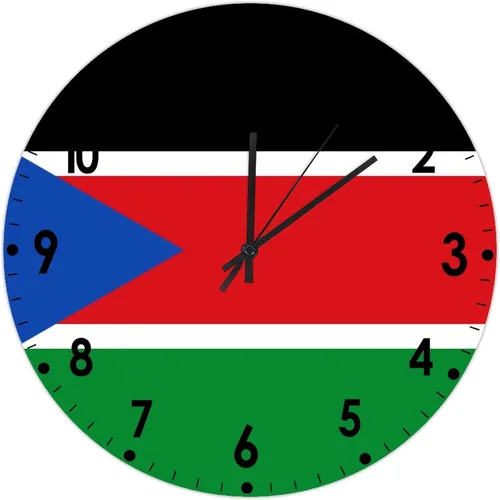 Miniatura 456 de Cheyan Reloj de pared con bandera de Canadá de 12 pulgadas, silencioso, sin tictac, de PVC, funciona con pilas, reloj redondo decorativo, regalo