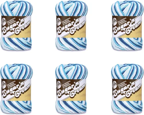 Miniatura 20 de Lily Sugar'N Cream - Ovillo de camuflaje rosa de gran tamaño, paquete de 6 unidades de 3.00 oz/3 onzas, algodón, 4 medianos (peinado), 150 yardas