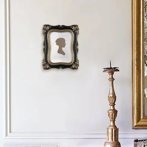 Miniatura 6 de Sunlit Marco de Fotos Vintage de 5x7 Pulgadas, Marcos de Fotos Antiguos de Lujo con Frente de Vidrio, Exhibidor de Fotos, Mesa y Pared, Negro