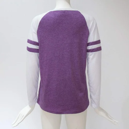 Miniatura 3 de Camiseta de manga larga con estampado de letras para mujer