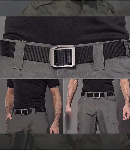 Miniatura 6 de Cinturón de trabajo de nailon para hombre de 1.5 pulgadas, cinturón de trabajo simple para uso diario