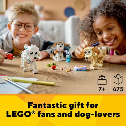 Miniatura 7 de LEGO Creator 31137 - Juguetes de construcción de perros adorables 3 en 1, juguetes de simulación para niñas y niños, a partir de 7 años