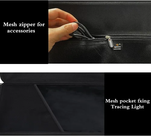 Miniatura 3 de Aproca Funda rígida compatible con LitEnergy portátil A4 / NXENTC A4 / iVyne recargable A4 caja de seguimiento de luz, bolsa de almacenamiento Negro