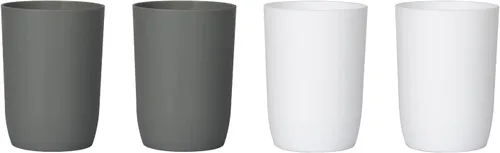 Miniatura 13 de Topsky Paquete de 4 vasos de baño – Vaso de plástico para cepillo de dientes – Vasos reutilizables – Vaso para enjuague bucal Color mixto 4 piezas