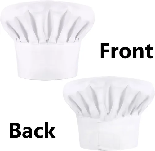 Miniatura 3 de SATINIOR Disfraz de chef de 2 piezas para mujeres y hombres, juego de delantal para adultos, delantal de panadero, sombrero para cocinar y cosplay