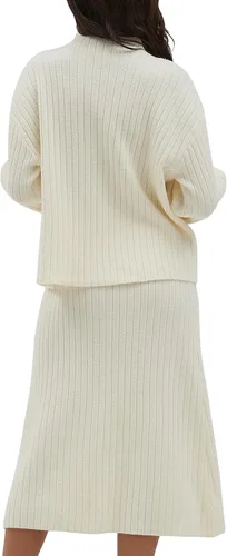 Miniatura 4 de CHYRII Womens Fashion Two Piece Outfits Mock Neck Oversized Sweater Tops Skirt Sets Sweater Dress Lounge Set