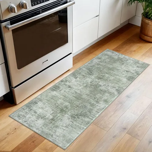 Miniatura 869 de IOHOUZE Alfombra abstracta lavable de 3 x 12 pies para pasillos, antideslizante para cocina, camino de entrada de lana sintética para interiores