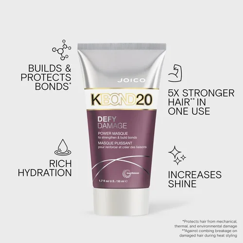 Miniatura 3 de Joico Defy Damage KBOND20 Power Masque For Stronger, Hydrated Hair Color-Safe Rebuild & Protect Bonds Paraben-Free Animal-Test Free Formula