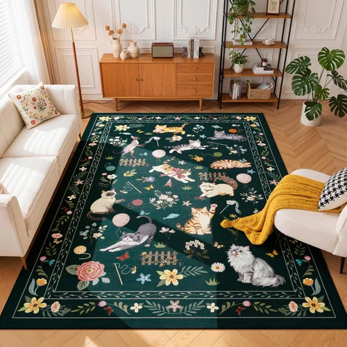 Miniatura 44 de Unirea Alfombra pequeña lavable beige de 2 x 3 para puerta de entrada interior, antideslizante, alfombra de entrada de animales suave para cocina