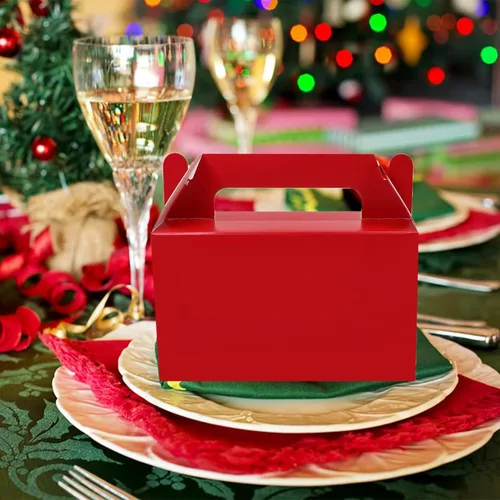 Miniatura 2 de Oletx 12 cajas de regalo de color rojo oscuro, caja pequeña de regalo de fiesta de 5.9 pulgadas, caja de golosinas, caja de dulces para fiestas