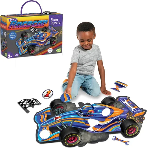 Rompecabezas de piso gigante de Peaceable Kingdom con piezas de formas únicas y divertidas para niños de 3 años en adelante, regalos para niños y