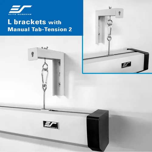 Miniatura 2 de Elite Screens VMAX Soportes en L para colgar de techo o pared, manual.
