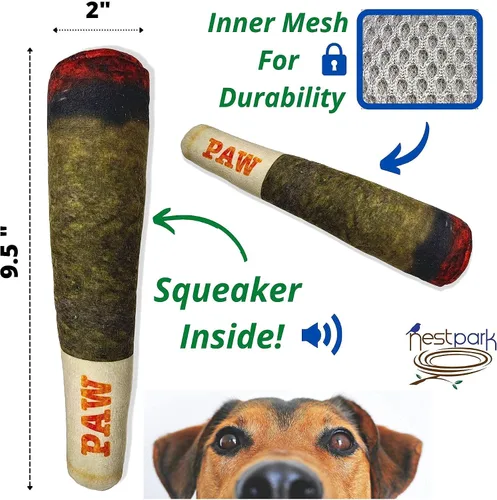 Miniatura 5 de Nestpark Doggy Doobie - Juguetes divertidos para perros, juguetes chirriantes de felpa para medianos, pequeños y grandes, relleno fresco