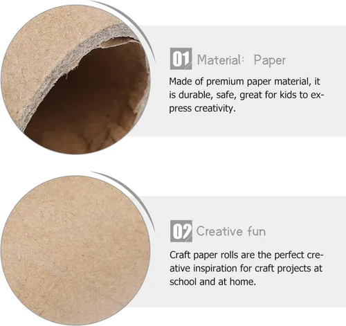 Miniatura 3 de Ipetboom 5 tubos de cartón para manualidades, tubo de papel redondo de 26.6 pulgadas de largo, rollos hechos a mano para caña de pescar y carrete