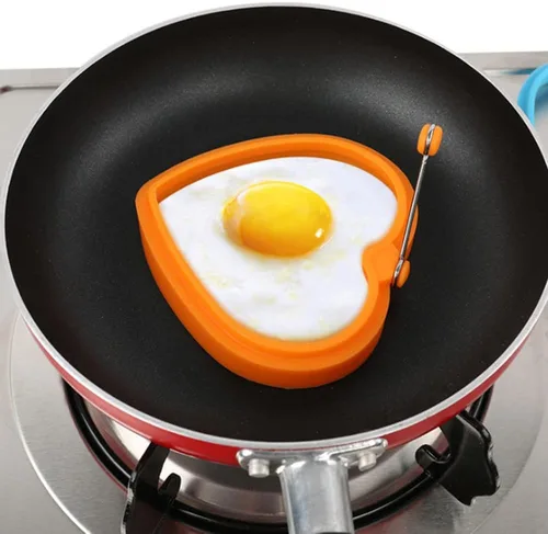 Miniatura 8 de SEIWEI Molde de huevo frito Anillos de cocina de huevo antiadherente DIY Pancake Hornear Herramienta de cocina Forma de corazón Rojo
