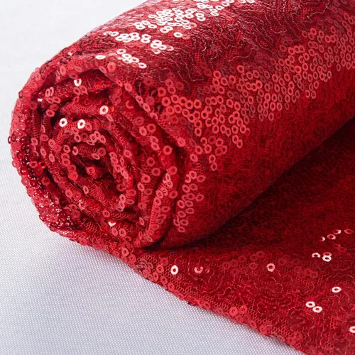 Miniatura 25 de ShinyBeauty 1 Yarda de Tela Negra por Yarda, Tela de Lentejuelas para Coser, Tela con Purpurina, Material de Lentejuelas por Yarda, Confección