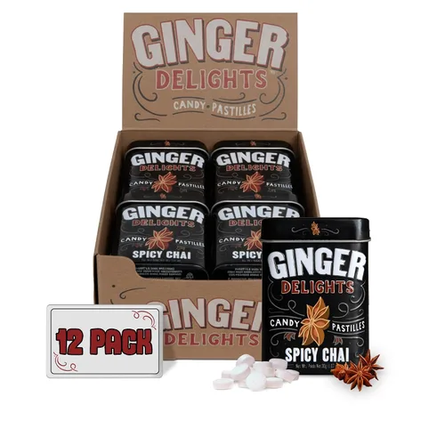 Miniatura 11 de Ginger Delights Dulces de Naranja Sanguina Raíz de Jengibre Molido Genuina, Sabores Naturales Certificado Kosher, Vegano, Sin Gluten Sin