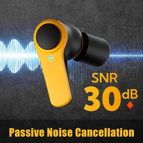 Miniatura 3 de Auriculares Bluetooth 6.0 para el lugar de trabajo, tiempo de reproducción de 70 horas, IP56 impermeable, cancelación de ruido SNR de 30 dB, ENC