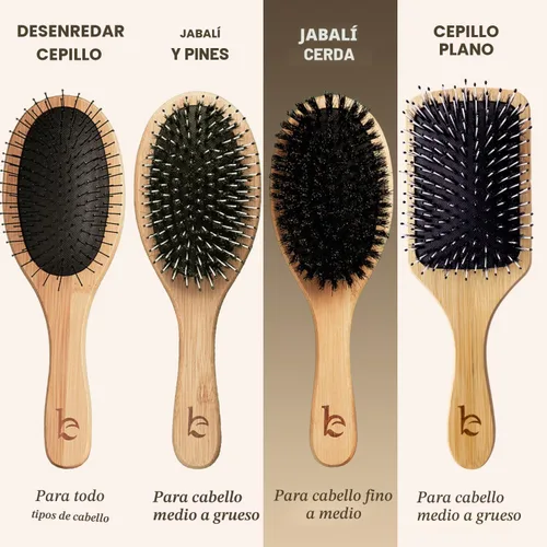 Miniatura 8 de Cepillo de cerdas de jabalí para mujeres y hombres, cepillo de pelo natural 100% cerdas suaves de jabalí para cabello fino y delgado