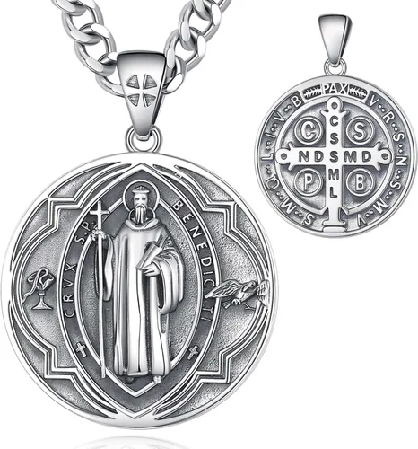 CELESTIA Medallas de plata de ley 925 San MiguelSan CristóbalSan BenitoSan GabrielVirgen MaríaJesúsCaravacaMetatrónSello de los Siete Arcángeles