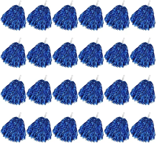 Miniatura 12 de Pompones de animadora a granel para deportes a granel de plástico para bailar y bailar, con asas de plástico para rooters que animan, animadoras
