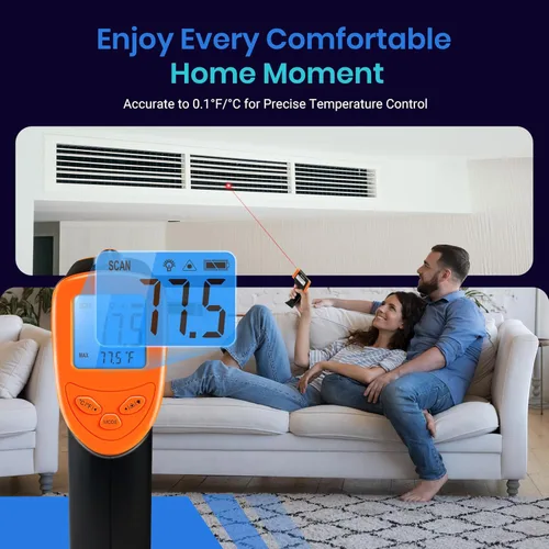 Miniatura 4 de Etekcity Termómetro infrarrojo láser pistola de temperatura 1080, -58°F ~ 1130°F para carne, comida, dulces, pizza, horno, pistola de calor
