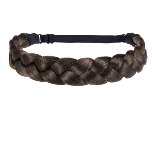 Miniatura 11 de Diadema trenzada para mujer, 3 hebras, sintéticas, trenzadas, diademas elásticas para el cabello, accesorios para el cabello a la moda