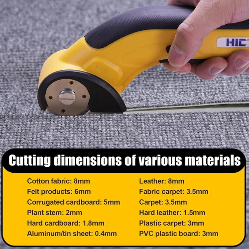 Miniatura 4 de HICTOP Tijeras Eléctricas Inalámbricas Cortador de Caja de Cartón Resistente con Bloqueo de Seguridad Tijeras Eléctricas Recargables de 4.2V