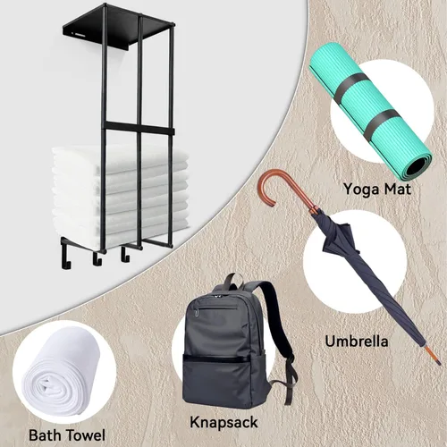 Miniatura 5 de Sillas de camping de almacenamiento para garaje – Soporte de pared de metal para organización de garaje, estantes de almacenamiento de sillas