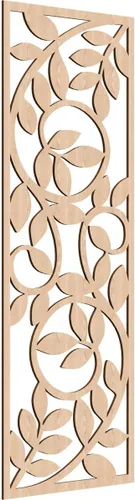 Miniatura 189 de 9 3/8"W x 24 3/8"H x 1/4"T Utica Decorativo Fretwork Madera Paneles de Pared, Abedul